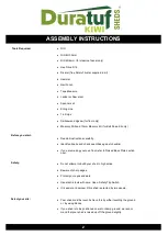 Preview for 2 page of Duratuf KIWI SHEDS MK4A Assembly Instructions Manual