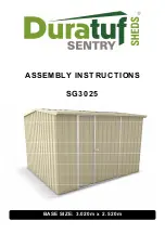 Duratuf SG3025 Assembly Instructions Manual предпросмотр