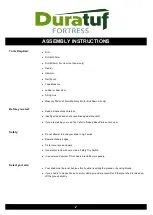 Preview for 2 page of Duratuf TUF LOCKER Assembly Instructions Manual