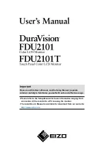 Preview for 1 page of DuraVision FDU2101 User Manual