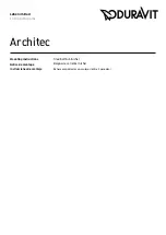 Предварительный просмотр 1 страницы DURAVIT Architec 700353 Mounting Instructions