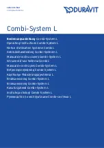 DURAVIT Combi-System L Operating Instructions Manual preview