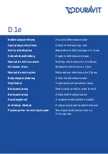 Preview for 1 page of DURAVIT D.1 Operating Instructions Manual