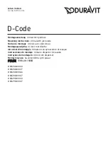 DURAVIT D-Code 0828300000 Mounting Instructions предпросмотр