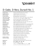 Preview for 1 page of DURAVIT D-Code Mounting Instructions