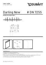 DURAVIT Darling New DN 7255 Installation Instructions предпросмотр