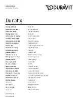 DURAVIT Durafix 1003761000 Mounting Instructions preview