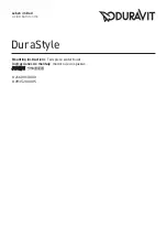 DURAVIT DuraStyle Series Mounting Instructions preview