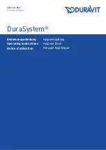 Предварительный просмотр 1 страницы DURAVIT DuraSystem WD6002 000 000 Operating Instructions Manual