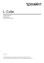 Предварительный просмотр 1 страницы DURAVIT L-Cube LC 7388 Installation Instructions Manual