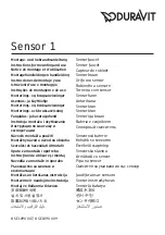 DURAVIT Sensor 1 SE1090007 Instructions For Mounting And Use предпросмотр