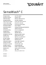 DURAVIT SensoWash C 610001 Series Mounting Instructions предпросмотр