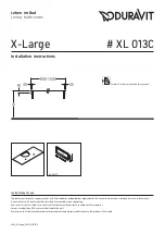 DURAVIT X-Large XL 013C Installation Instructions Manual preview