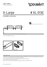 Preview for 5 page of DURAVIT X-Large XL 013C Installation Instructions Manual