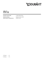 Preview for 1 page of DURAVIT XViu Installation Instructions Manual