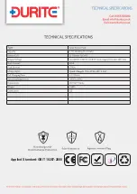 Preview for 7 page of Durite 0-649-40 Technical Specifications