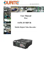 Preview for 1 page of Durite 0-876-35 MDVR User Manual