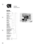 DURKOPP ADLER 504 Spare Parts preview