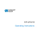 DURKOPP ADLER 911-210-3020-10 Operating Instructions Manual preview