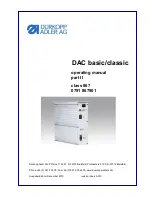 Preview for 1 page of DURKOPP ADLER DAC BASIC - CLASS 271  PART II V 12-2010 Operating Manual