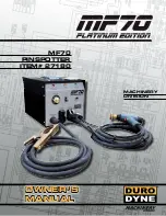 Preview for 1 page of Duro Dyne PLATIUM MF70 Owner'S Manual