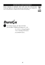 Предварительный просмотр 16 страницы DUROFIX RZ4012 Information Manual