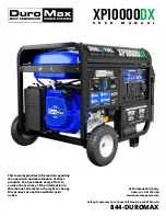 DUROMAX DUAL FUEL XP10000DX User Manual preview