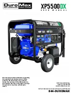 DUROMAX DUAL FUEL XP5500DX User Manual preview