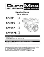 Preview for 1 page of DUROMAX XP16HP Owner'S Manual