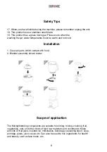 Предварительный просмотр 8 страницы Duronic BL102 Manual