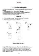 Предварительный просмотр 54 страницы Duronic BL102 Manual