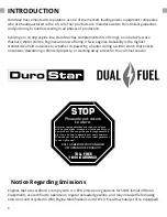 Предварительный просмотр 6 страницы DuroStar DUAL FUEL DS4400EHF User Manual