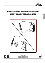 Durr Dental VISTACAM 2106 Installation And Operating Instructions Manual предпросмотр