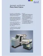 Durst Automatic Photo Book Station Specifications preview