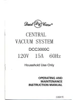 Предварительный просмотр 1 страницы Dust Care DCC3000C Operating And Maintenance Instruction