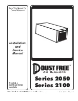 Preview for 1 page of Dust Free Series 2050 Installation And Service Manual