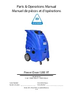 Dustbane Power Clean 1200 XT Parts & Operation Manual preview