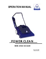 Предварительный просмотр 1 страницы Dustbane POWER CLEAN Operation Manual