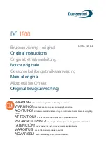 Dustcontrol DC 1800 Original Instructions Manual preview