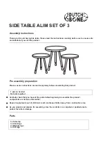 Dutch BONE ALIM SIDE TABLE Assembly Instructions preview