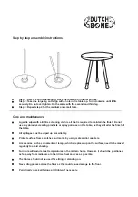 Предварительный просмотр 2 страницы Dutch BONE ALIM SIDE TABLE Assembly Instructions