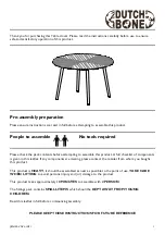 Preview for 1 page of Dutch BONE Clover Table Quick Start Manual