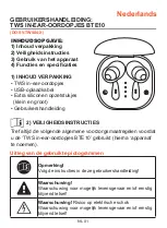 Preview for 17 page of Dutch originals BTE10 User Manual