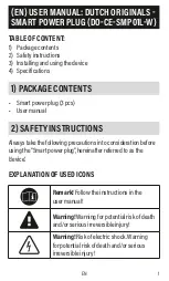 Preview for 1 page of Dutch originals DO-CE-SMP01L-W User Manual