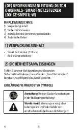 Preview for 42 page of Dutch originals DO-CE-SMP01L-W User Manual