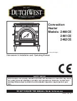 DutchWest 2460CE Installation And Operating Manual preview