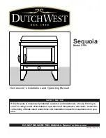 Preview for 1 page of DutchWest Sequoia 2160 Homeowner'S Installation And Operating Manual