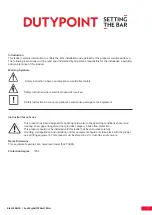 Preview for 2 page of Dutypoint MiniBreak Operating And Maintenance Instructions Manual