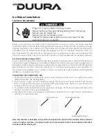 Предварительный просмотр 10 страницы DUURA DI452B Service, Installation, And Instruction Manual