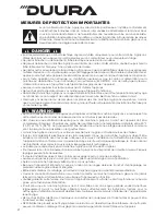 Предварительный просмотр 22 страницы DUURA DI452B Service, Installation, And Instruction Manual